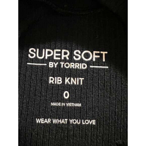 Torrid Dress Womens Large 12 Front Slit Midi Tunic Top Ribbed BodyCon Mock Neck - Picture 5 of 13